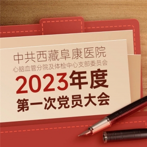 中共西藏阜康醫院心腦血管分院及體檢中心支部委員會召開2023年度第一次黨員大會