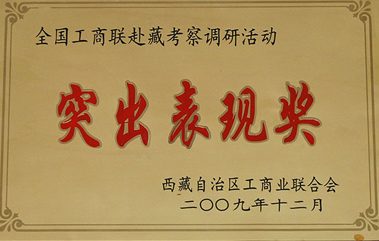 全國工商聯赴藏考察調研活動 突出表現獎